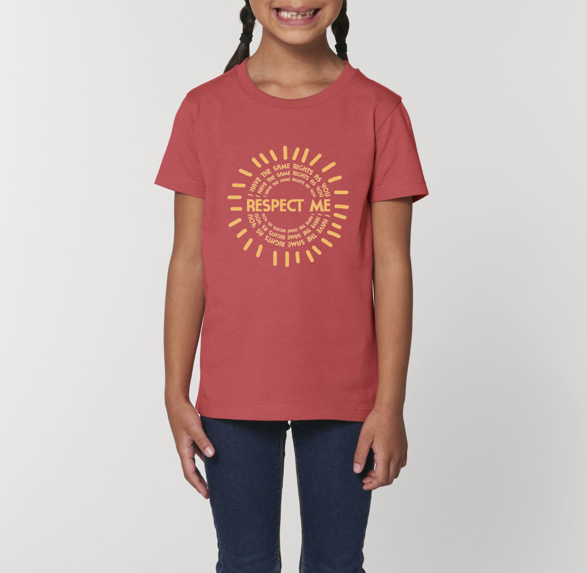 camiseta respect me criaturas montada roja 3