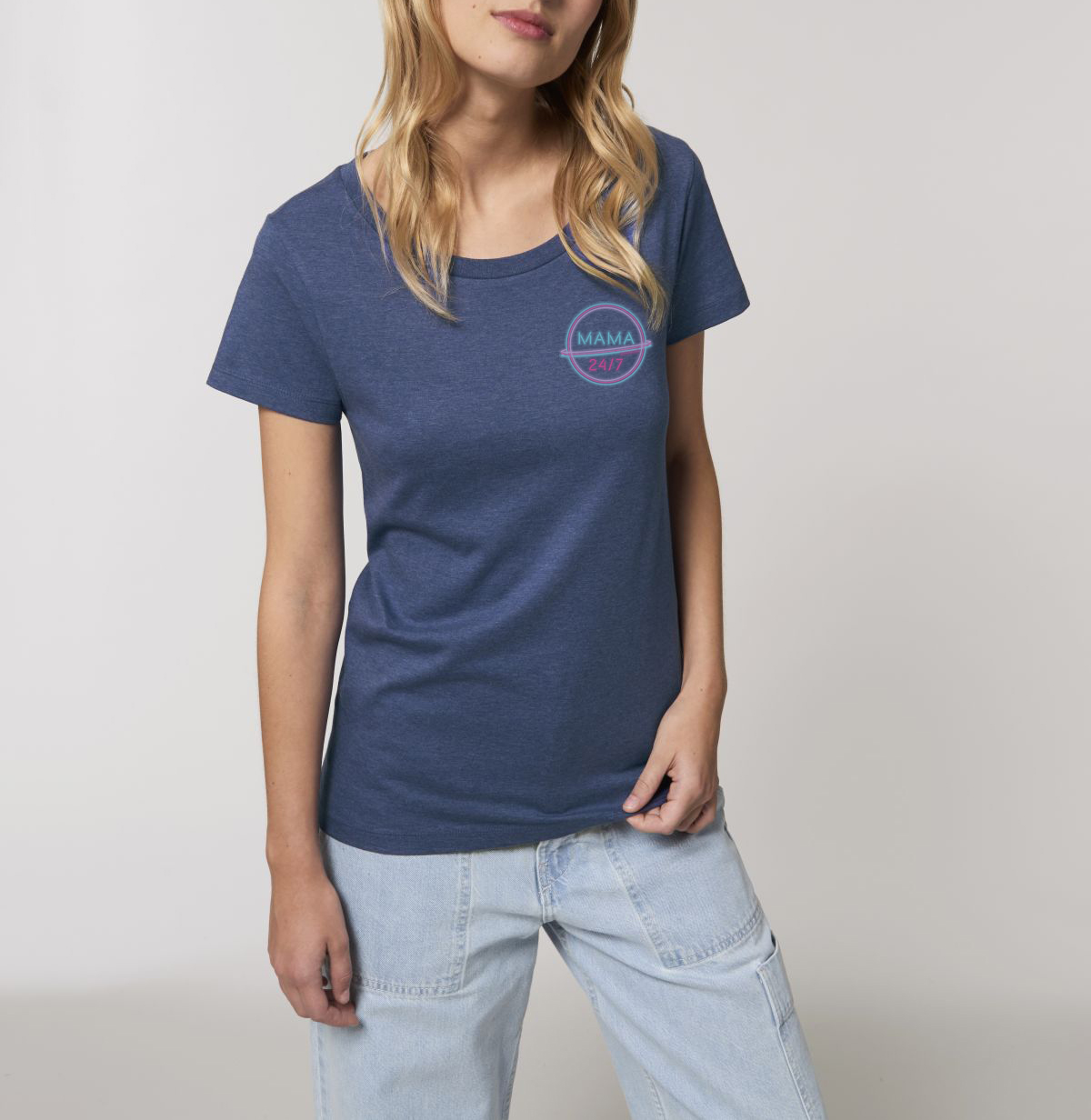 camiseta mama 24-7- azul entera
